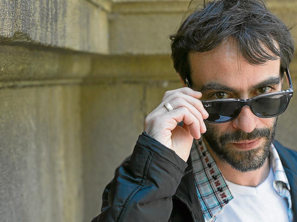 Agustín Martínez, autor de 'Monteperdido' y guionista de televisión, ayer en Zaragoza.