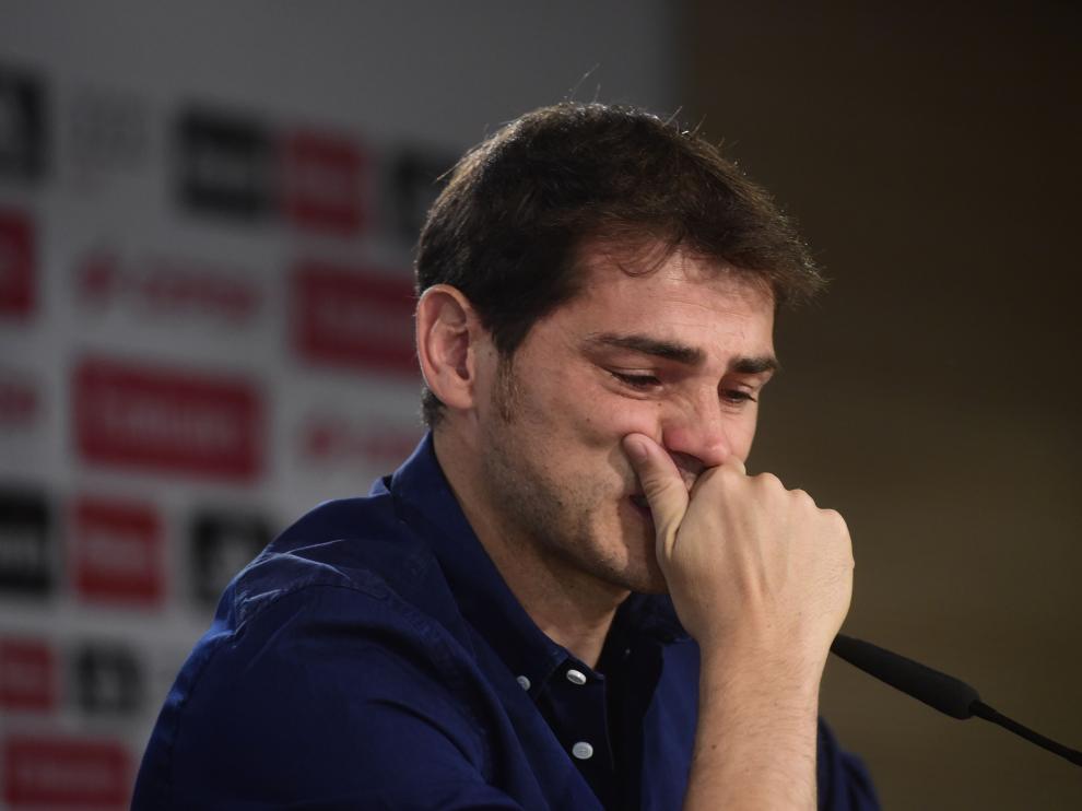 Casillas, emocionado, en su despedida