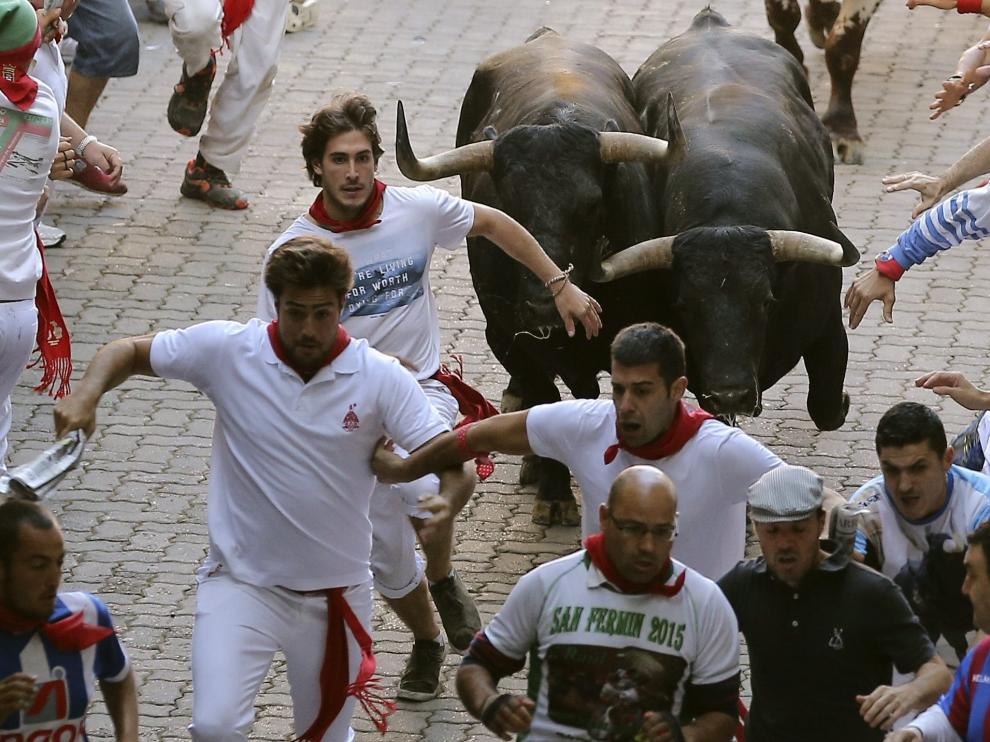 Uno de los encierros de San Fermín.