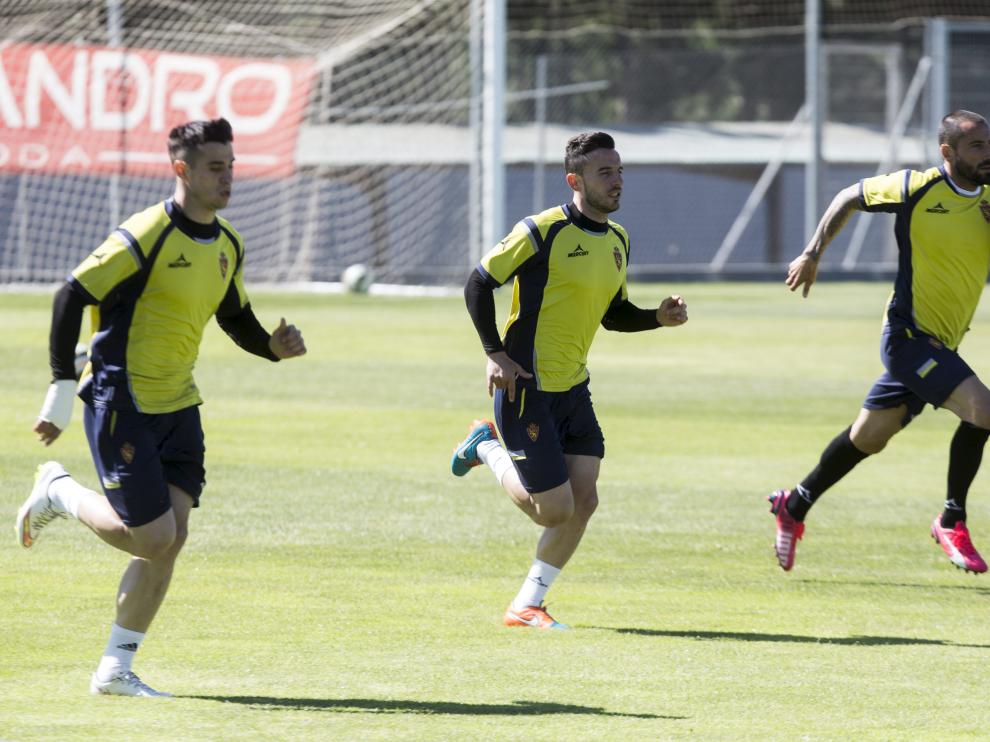Entrenamiento de Real Zaragoza en la ciudad deportiva.