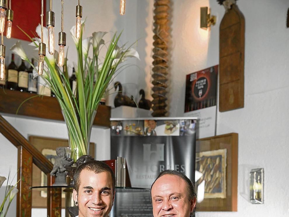 Alberto Abadía, chef, y Rafael Abadía, maître y sumiller del restaurante Las Torres.