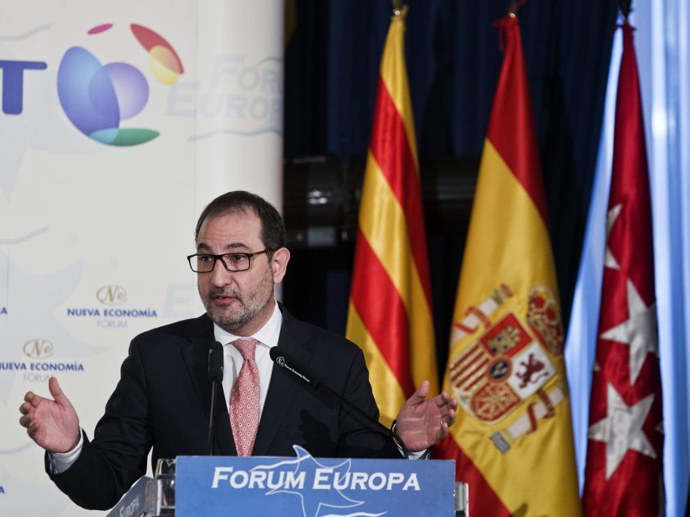 Ramón Espadaler durante un desayuno informativo organizado por el Fórum Europa.