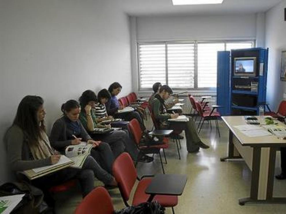 Un grupo de alumnos en una clase del Centro Universitario de Lenguas Modernas.