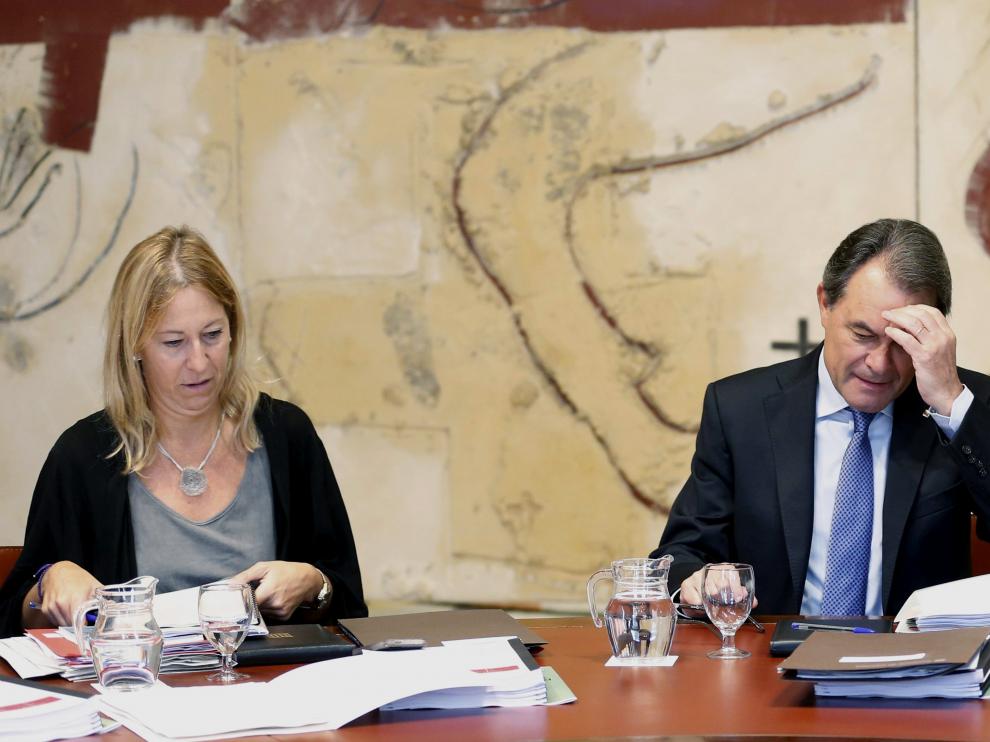 El presidente de la Generalitat, Artur Mas, y la vicepresidenta Neus Munté.