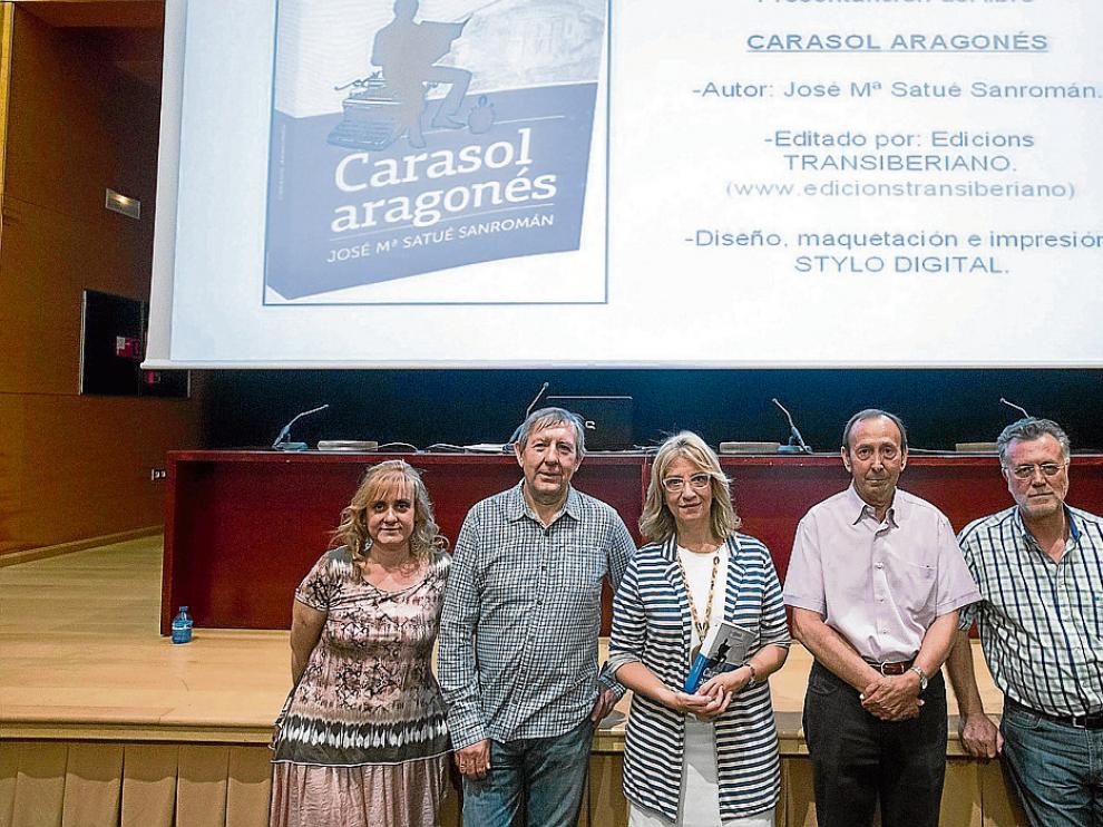 Marta Casamayor, Feliciano Martínez, Encarna Samitier, José María Satué y Manuel Castán.