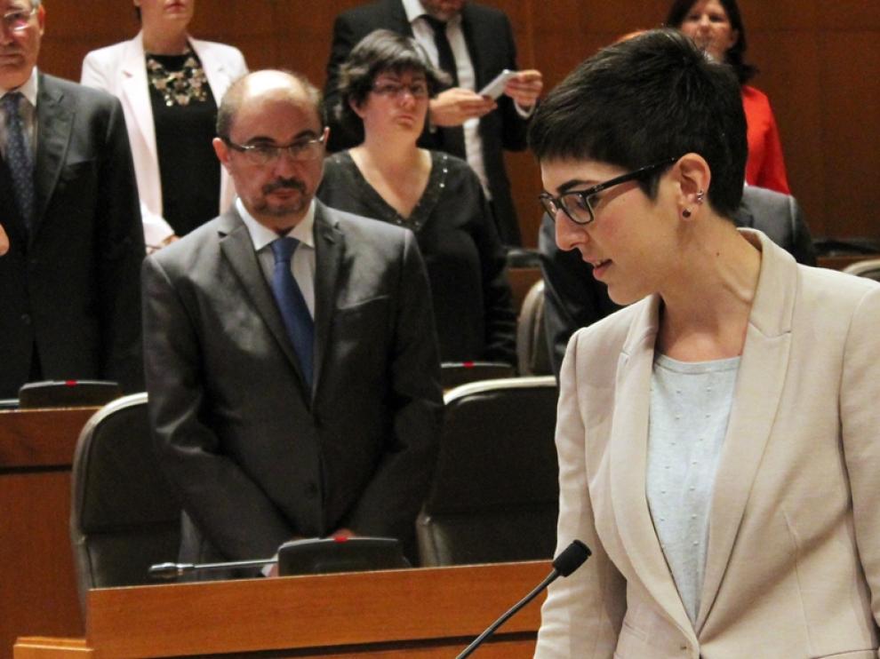 Violeta Barba, en las Cortes de Aragón