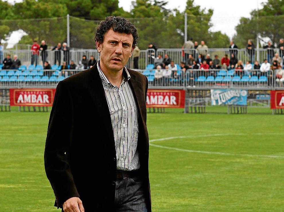 José Ignacio Soler, sobre el césped de la Ciudad Deportiva.