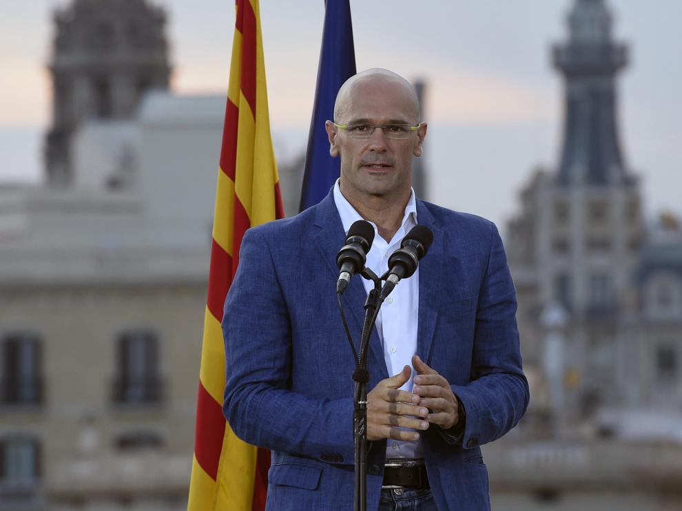 El número uno de la candidatura soberanista 'Juntos por el sí', el exeurodiputado de ICV Raúl Romeva.