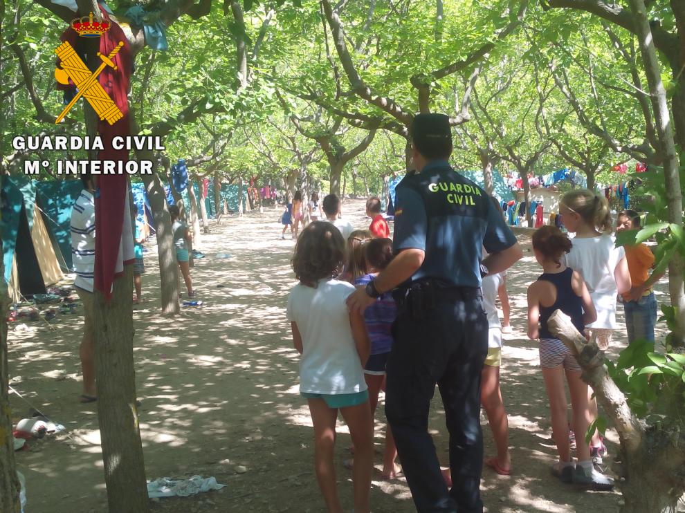 109 niños fueron evacuados del camping de Aguaviva debido a las tormentas que se registraron.