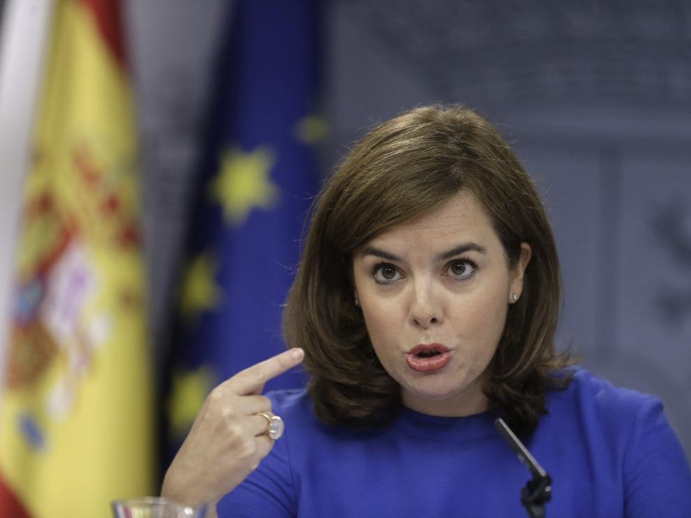 Sáenz de Santamaría se ha pronunciado en la rueda de prensa posterior al Consejo de Ministros.