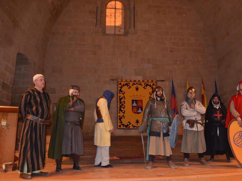 Una de las recreaciones en el castillo de Monzón.