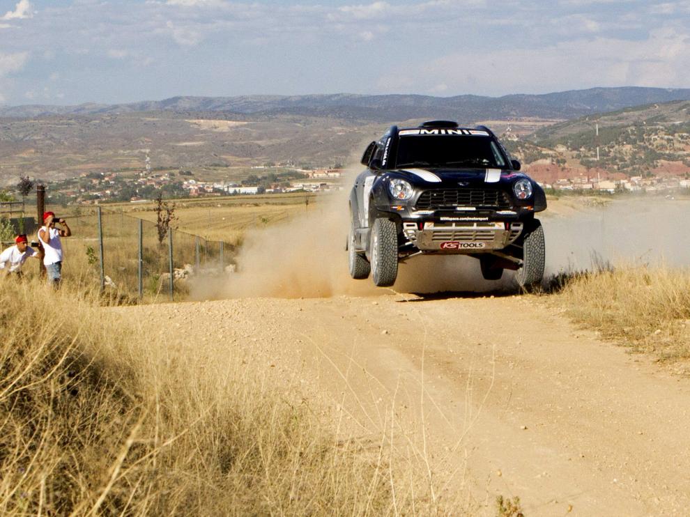 El piloto español de equipo Mini X-Raid, 'Nani' Roma durante el prólogo.