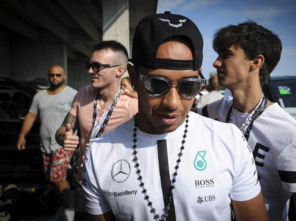 Hamilton, en el Gran Premio de Hungría