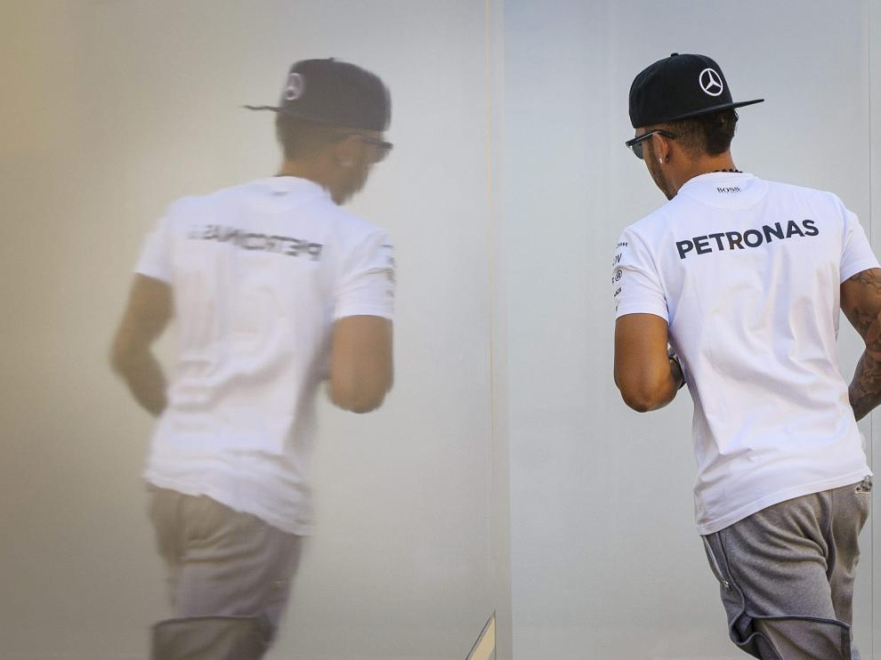 ?Hamilton, en el 'paddock' de Hungría