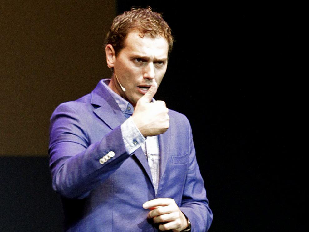 Albert Rivera durante la presentación de plan económico y social.