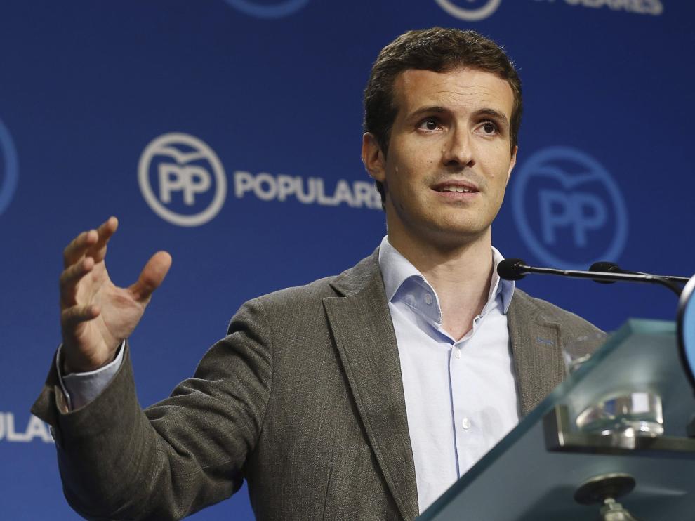 El vicesecretario de Comunicación del PP, Pablo Casado.