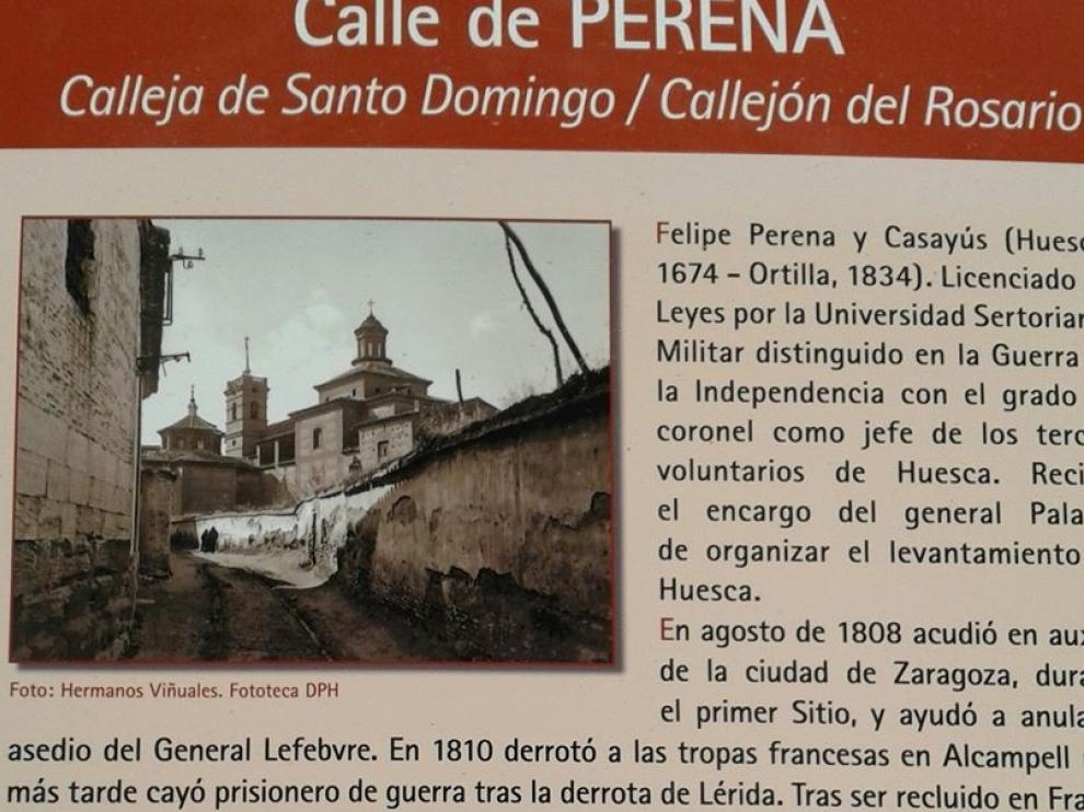 Uno de los carteles que han tenido que ser retirados en Huesca