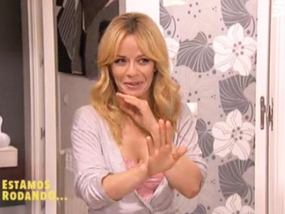 Instantánea de María Adánez durante un capítulo de 'La que se avecina'
