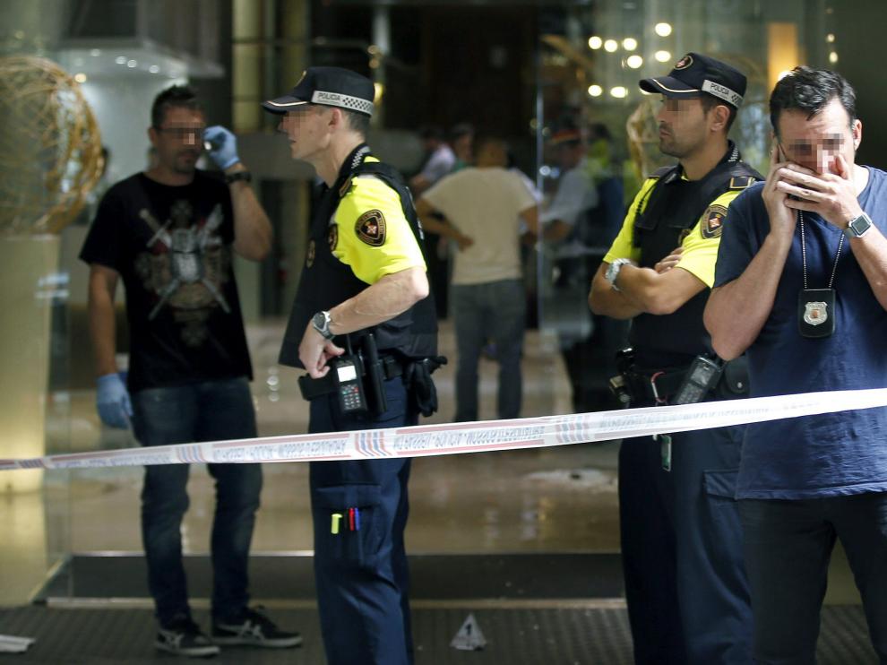 La Policía, en el lugar de los hechos