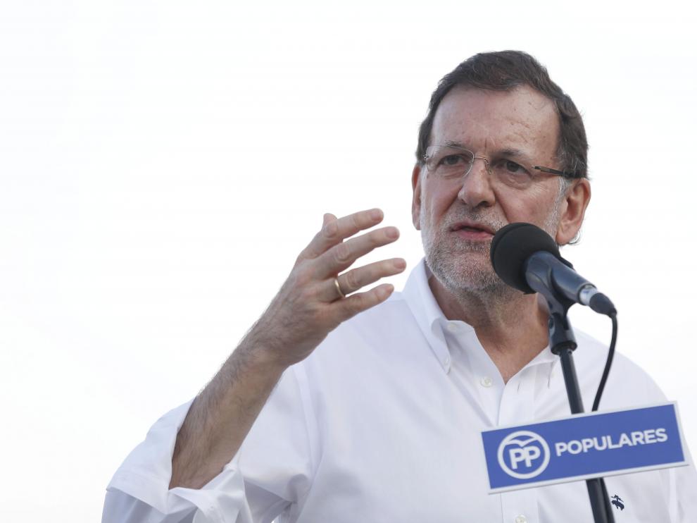 Rajoy durante un acto en Castelldefels.