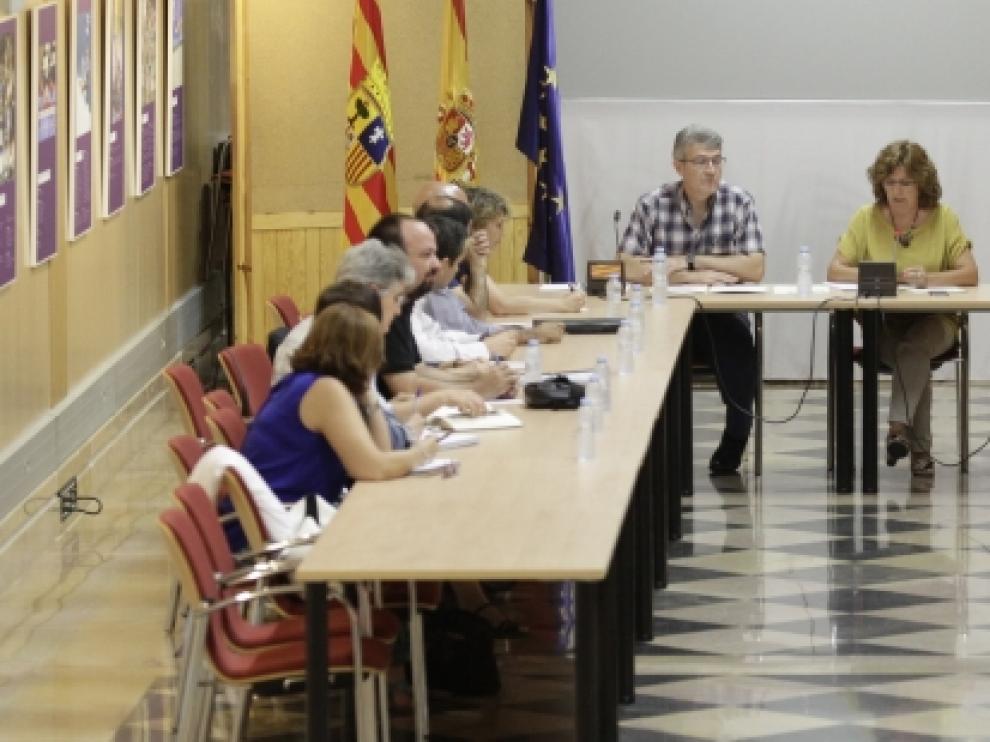 María Victoria Broto en la reunión de este viernes.