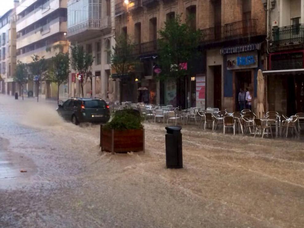 Imagen de la tormenta de hace unos días en Huesca