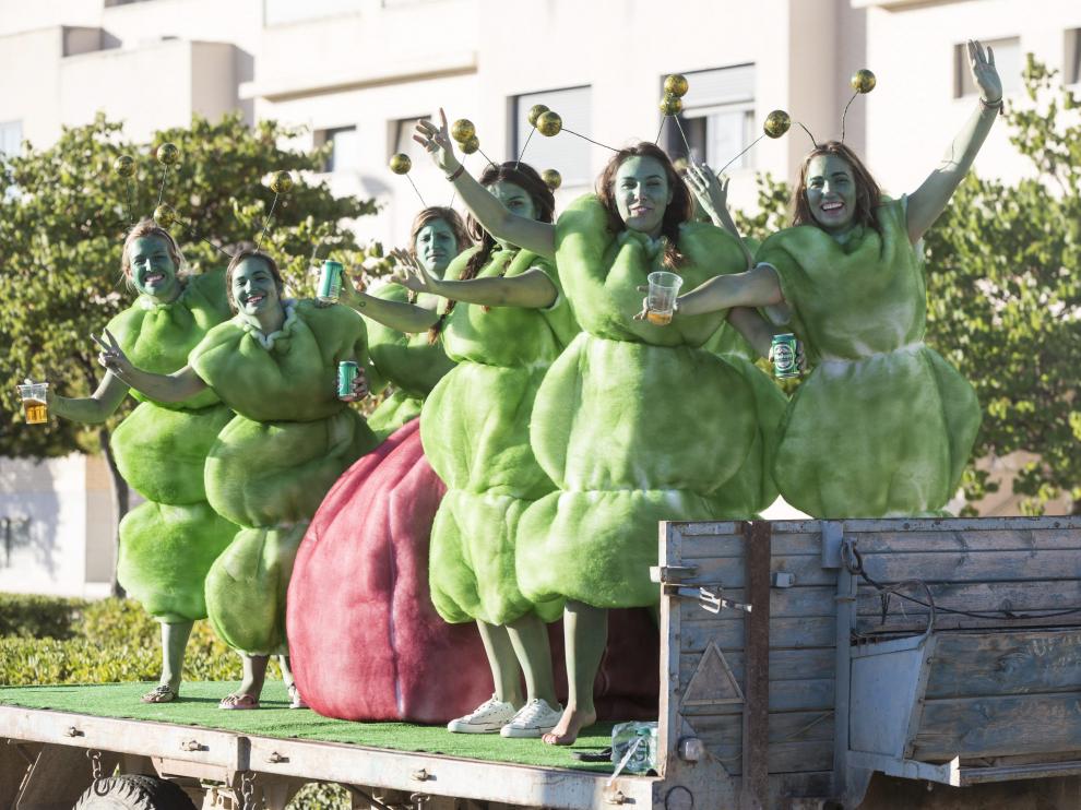 Una de las carrozas del desfile.