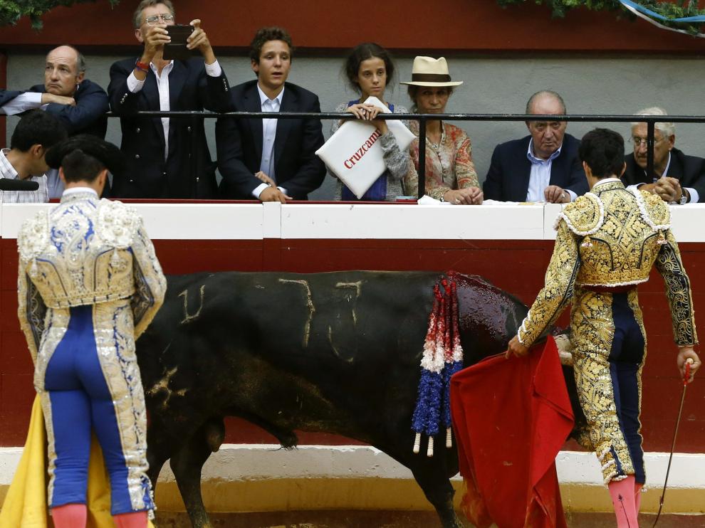 Don Juan Carlos este jueves en San Sebastián.