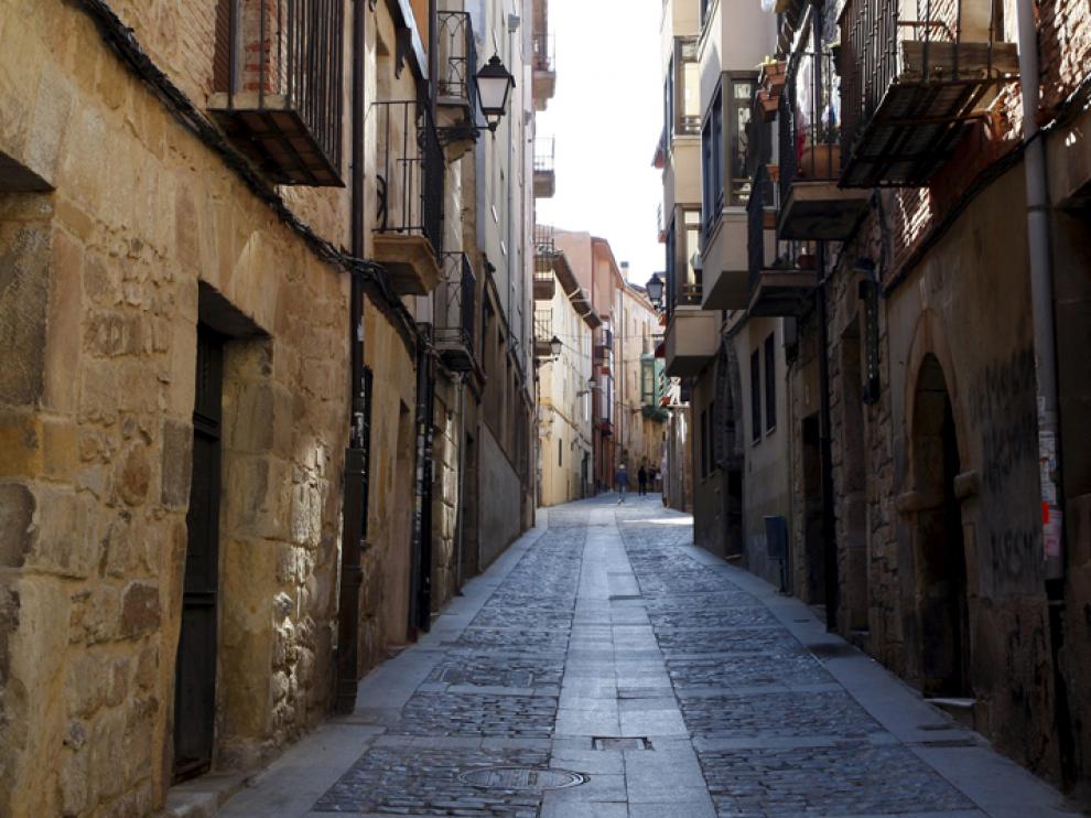 Fotografía de la calle Zapatería, en pleno Casco Viejo de Soria