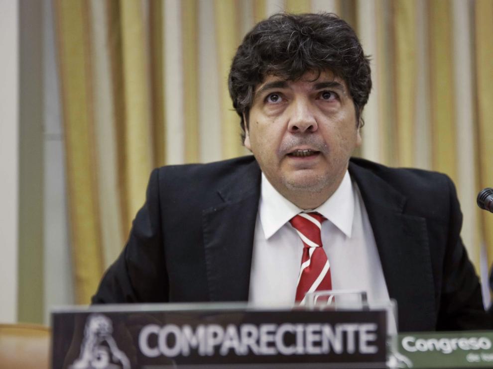 El subsecretario de Estado del Ministerio de Fomento, Mario Garcés, durante su comparencia en la Comisión de Presupuestos