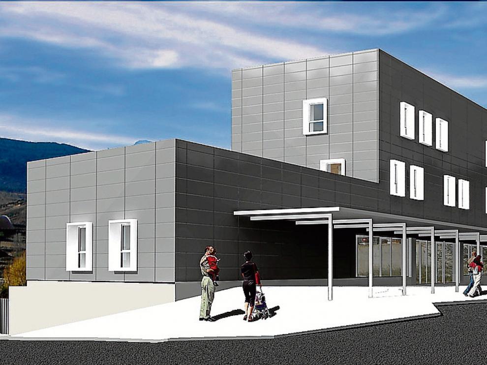 Recreación del futuro centro de salud, que tendrá 1.383 metros cuadrados construidos.