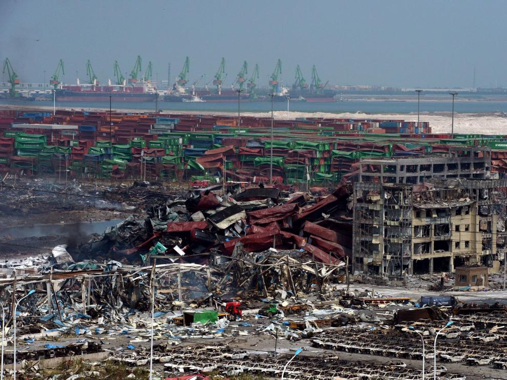 Las explosiones en la terminal de contenedores del puerto chino de Tianjin han causado, al menos, 114 muertos.