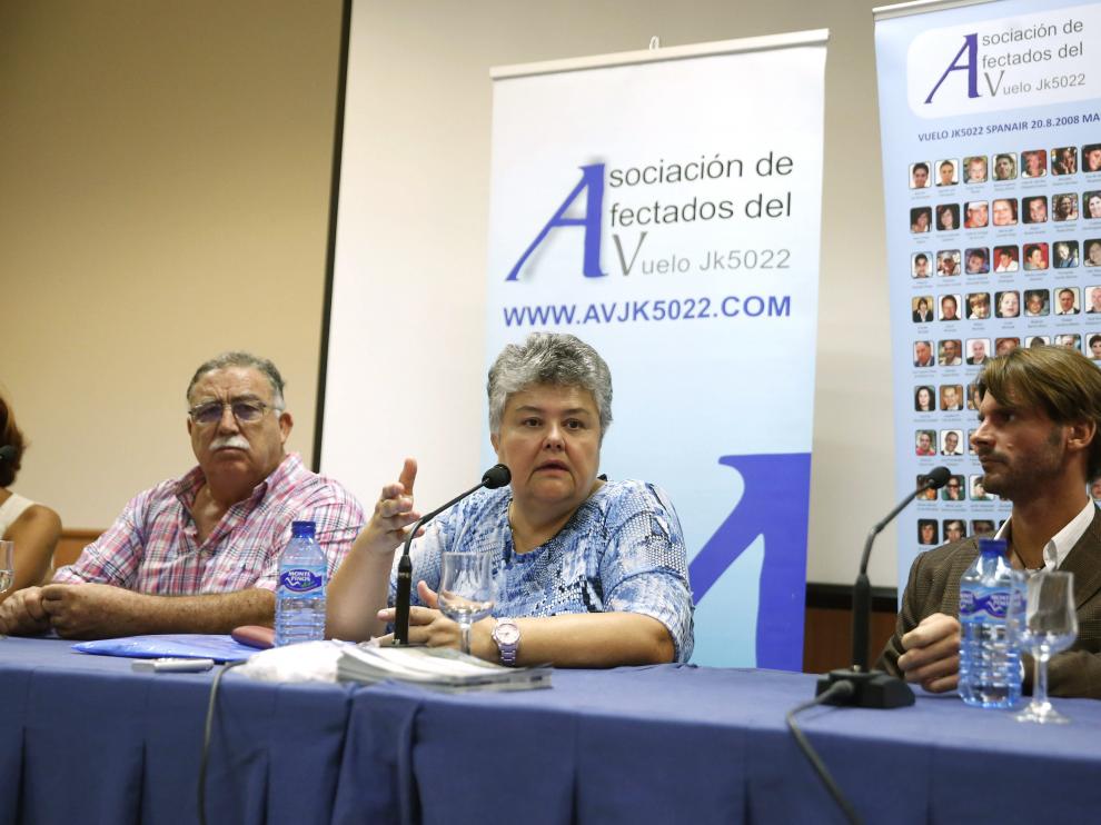 La presidenta de la Asociación de Afectados del Vuelo JK5022, Pilar Vera.
