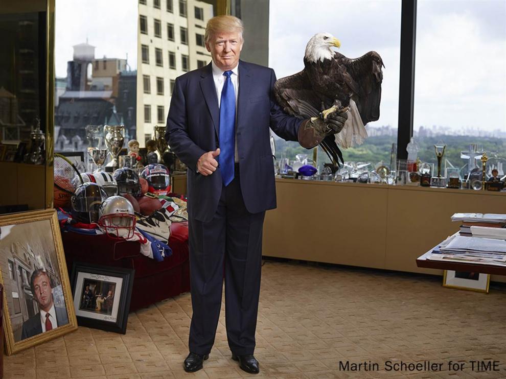 Trump en su imagen para la revista 'Time'.