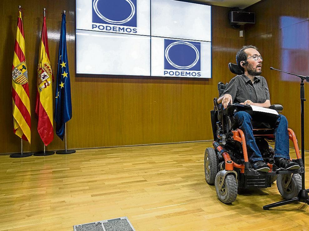 El líder de Podemos, Pablo Echenique