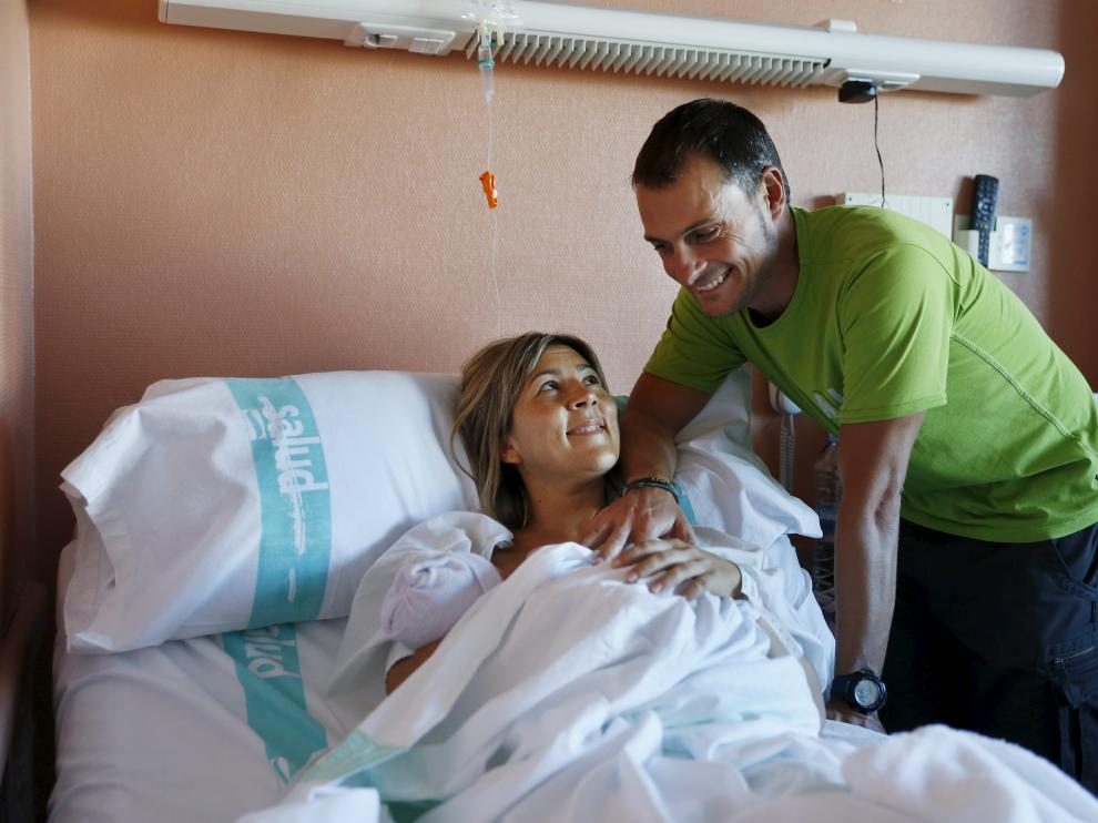 Maria Rebollo y Ramón Fernandez dieron a luz en la nacional 330 a la altura de Lanave