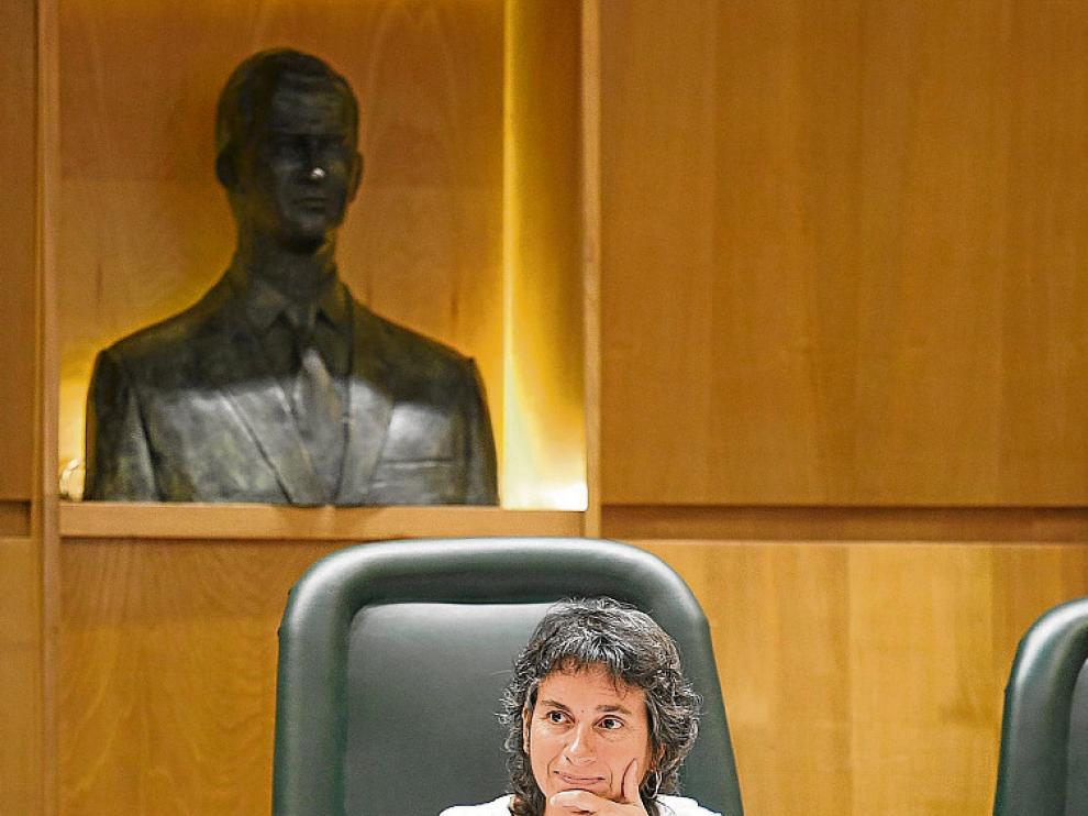 Luisa Broto, ayer, en la comisión de Derechos Sociales.