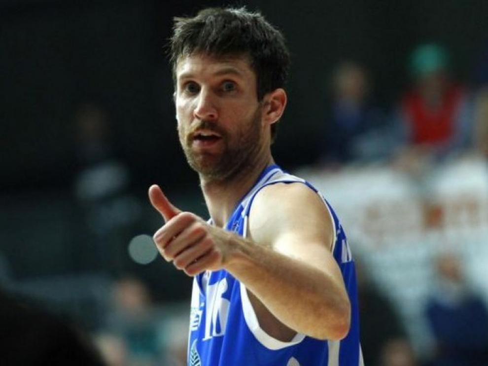 Drake Diener, en un partido de la liga italiana