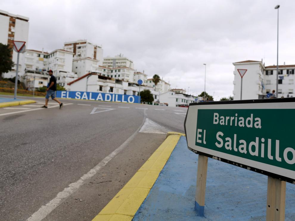 Entrada de la barriada de ?El Saladillo, en Algeciras