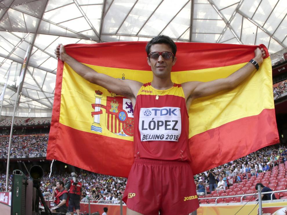 Miguel Ángel López, campeón mundial de atletismo en 20 kilómetros marcha.