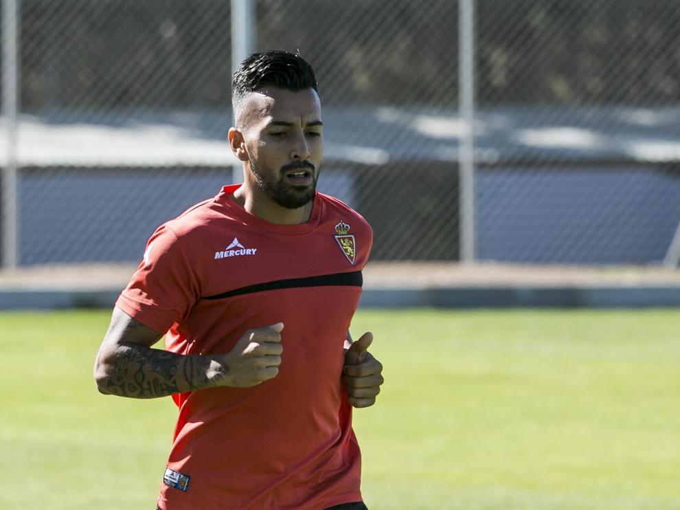 Jorge Díaz, durante un entrenamiento en la Ciudad Deportiva