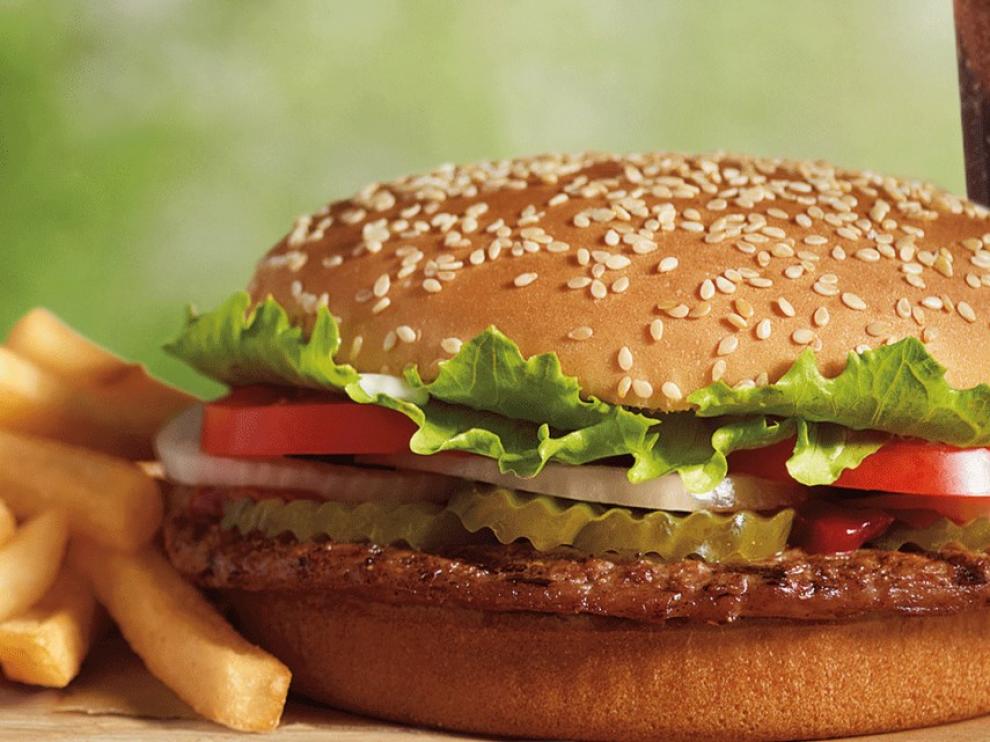Una whopper de Burguer King.