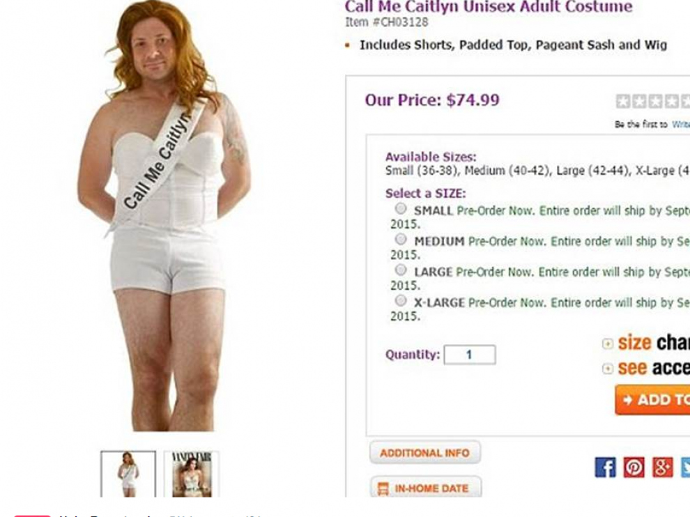 Disfraz para Halloween de Caitlyn Jenner.
