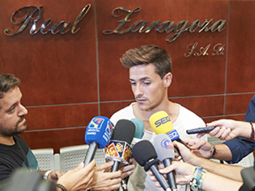 Ortí, en las oficinas del Real Zaragoza.