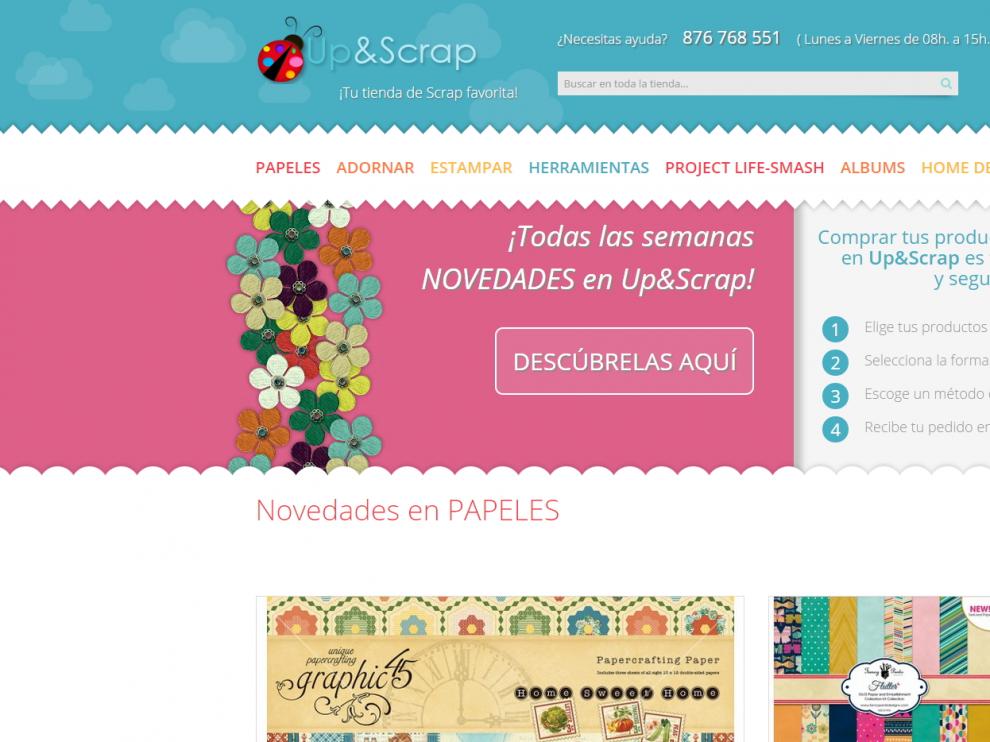 La marca Up and Scrap está especializada en la venta online de material de scrapbooking