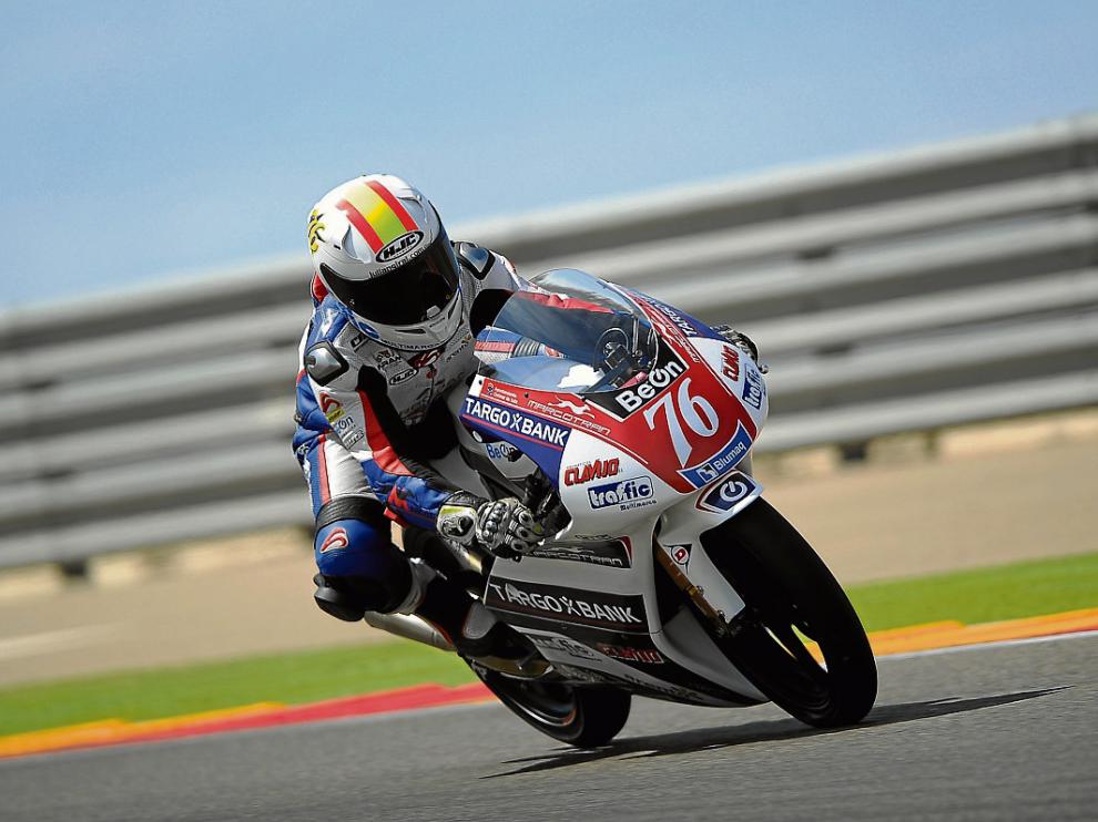 Julián Giral fue ayer el mejor piloto aragonés, cuatro en Premoto 3.