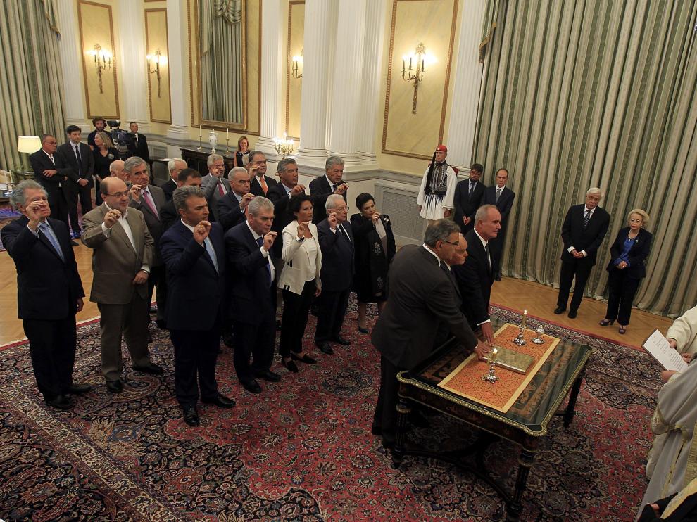 Juramento del nuevo gabinete de Gobierno en Grecia