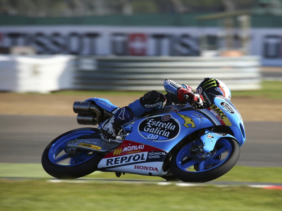 Piloto español de Moto 3 Jorge Navarro en Silverstone