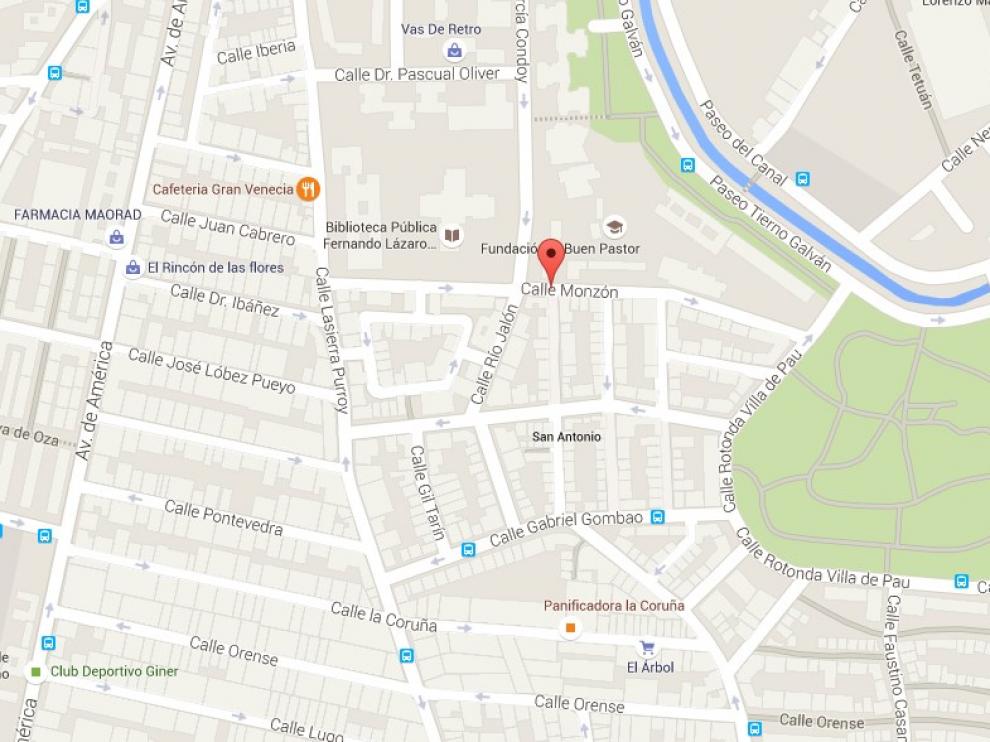 El suceso tuvo lugar en torno a las 3.15 en la intersección de las calles Monzón y Río Jalón.