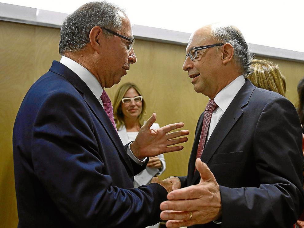 Fernando Gimeno y Cristóbal Montoro, en el último Consejo de Política Fiscal, el pasado 29 de julio.